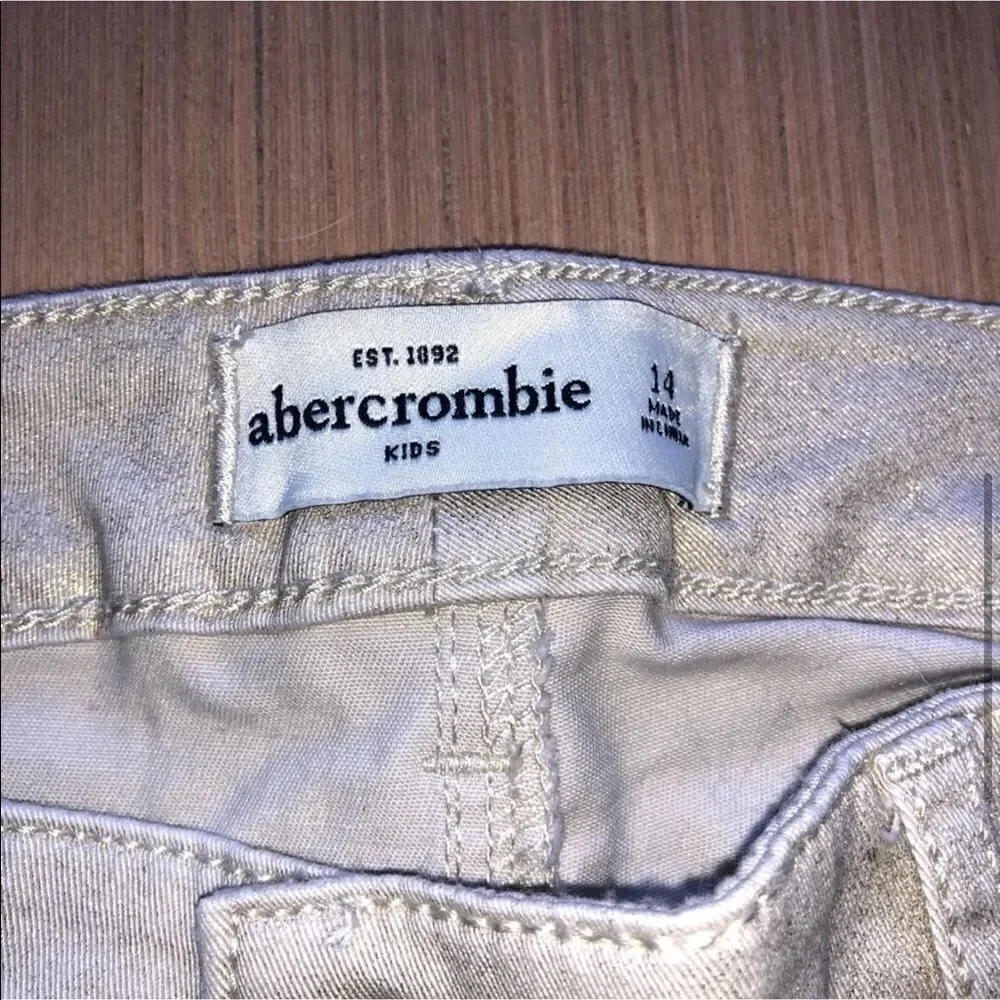 Abercrombie Tan Shimmery Skinny Jeans